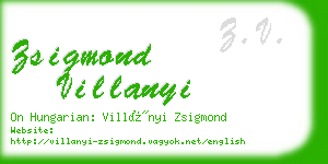 zsigmond villanyi business card